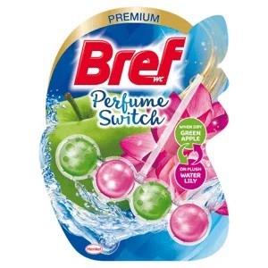 Bref PerfSwitch Apple x Lily kuličky 50g | Čistící, dezinf.prostř., dezodoranty - Přípravky na WC - Závěsy na WC a pissoárové kostky